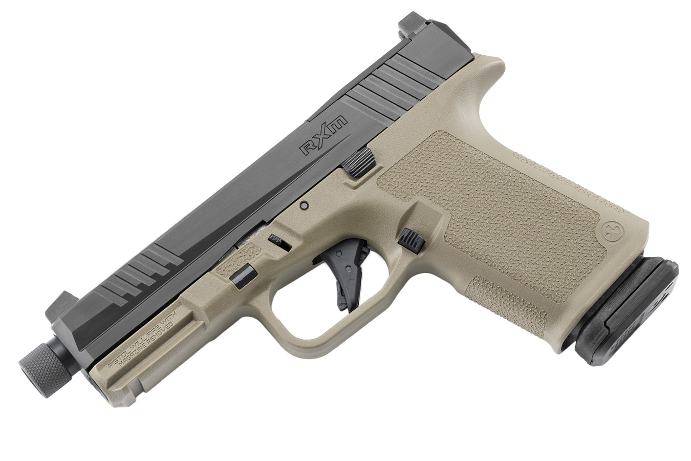 RUGER RXM 9mm Pistol with FDE Magpul Frame and Threaded Barrel